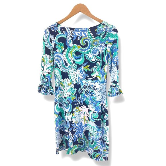 Lilly Pulitzer Sophie Ruffle Dress UPF‎ 50 in Sirens and Spirits Size XS Shift - Picture 5 of 7
